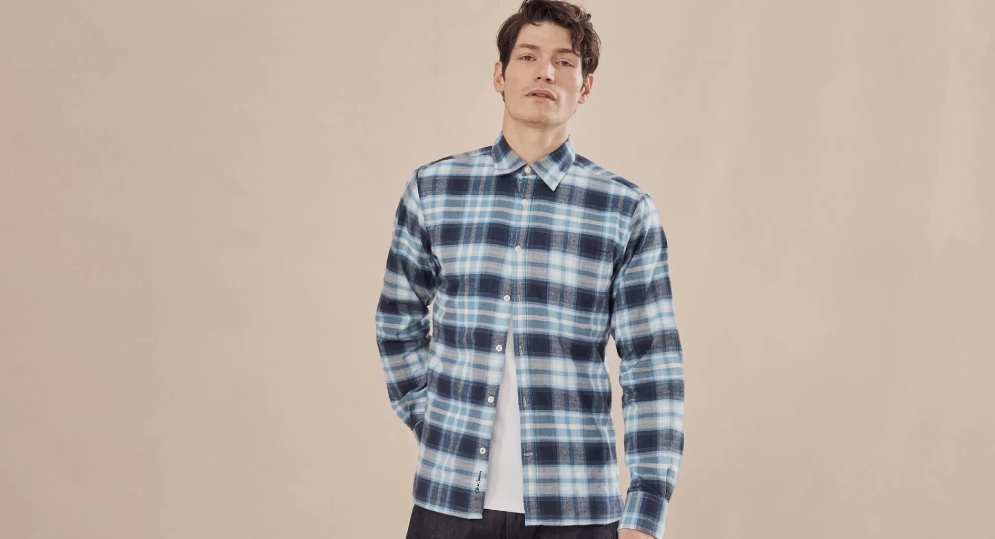 Men Oliver Sweeney Shirts^Censo Blue Check