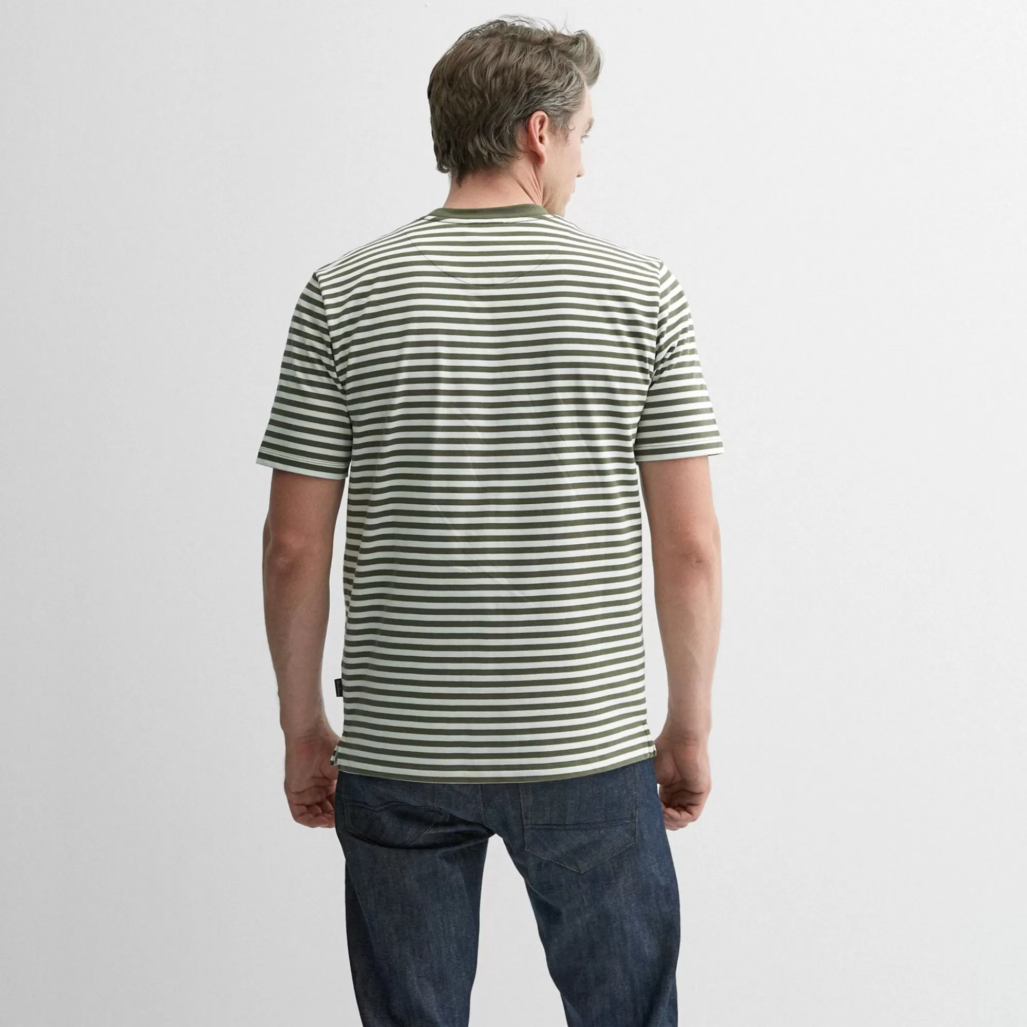 Men Oliver Sweeney T Shirts & Polos^Markham Khaki Stripe