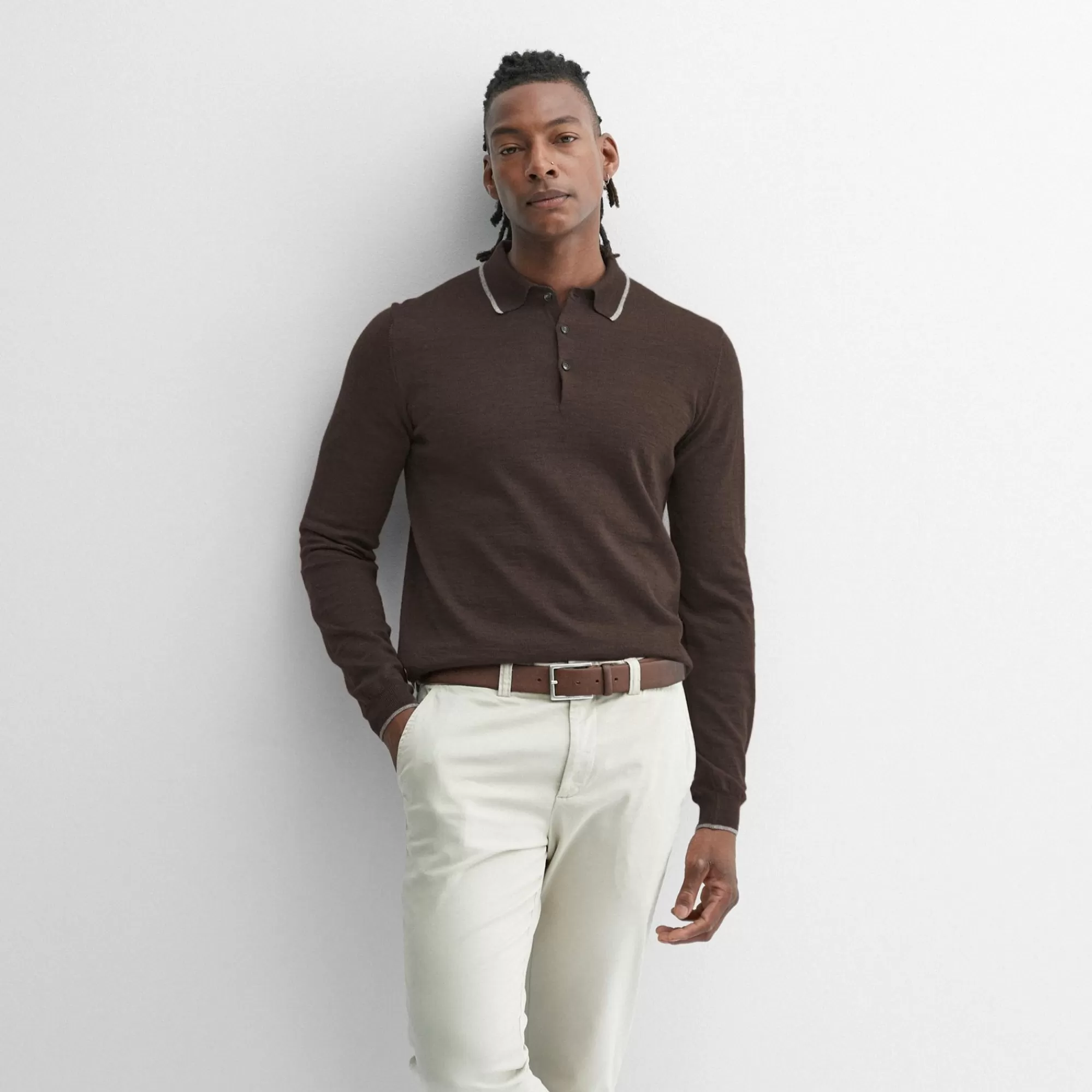 Men Oliver Sweeney Knitwear^Sulby Chocolate Tipped