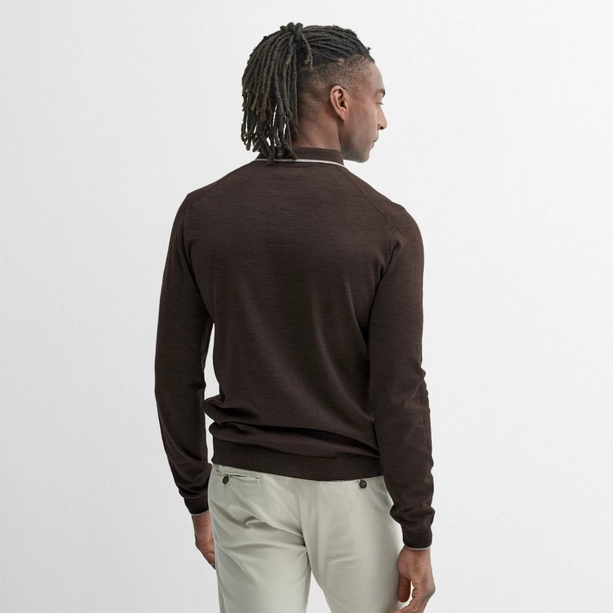 Men Oliver Sweeney Knitwear^Sulby Chocolate Tipped